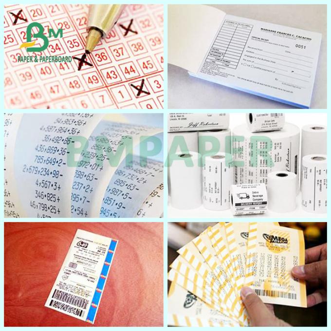 résistance à hautes températures de papier de reçu thermique de 62gsm 65gsm pour le billet de loterie