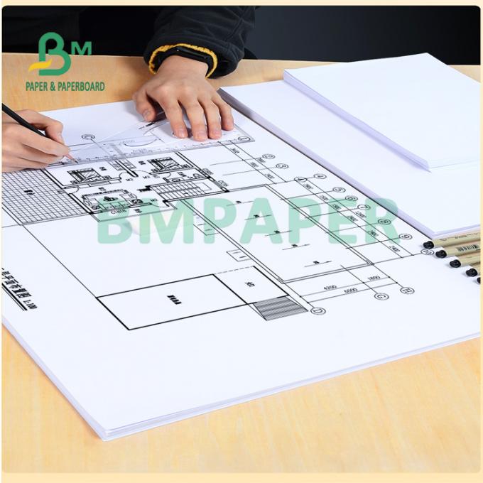 Papier vergé imperméable Rolls de DAO pour la conception assistée par ordinateur 880mm de DAO 1070mm