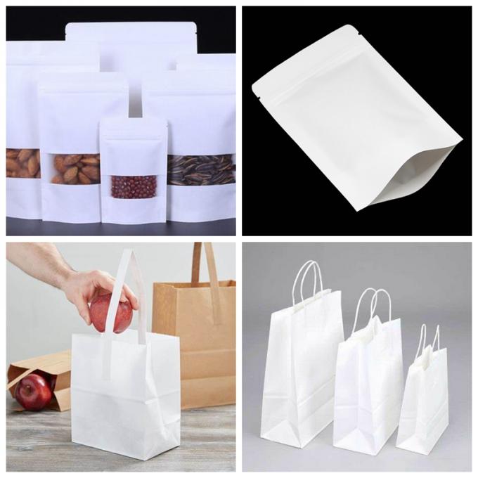 Papier de haute résistance blanc blanchi de sacs du papier d'emballage de sac 80gsm