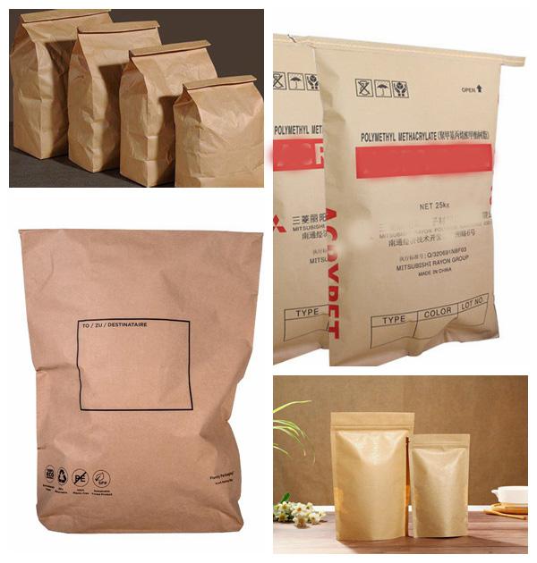 Le haut ciment du papier d'emballage de sac à porosité 80gsm Brown Papier d'emballage met en sac de papier