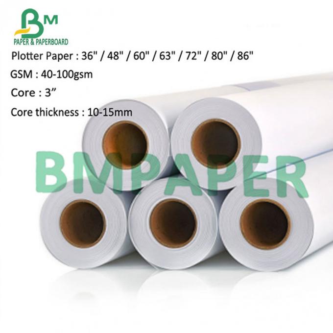 papier non-enduit de fabricant de modèle de Rolls de papier à dessin du vêtement 60gsm