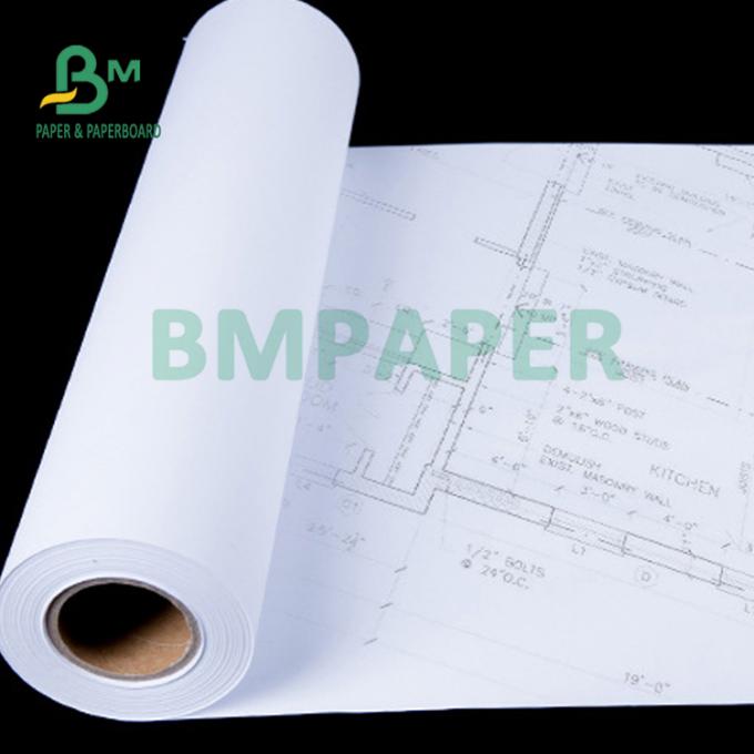 papier à dessin non-enduit de jet d'encre du DAO 20lb pour des plans d'ingénierie 24