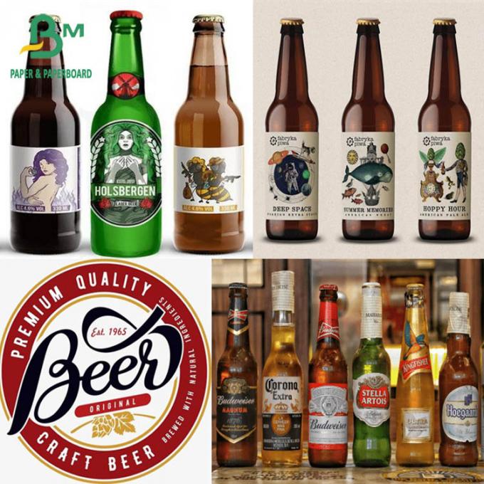papier pour étiquettes blanc de bière de 65gsm 70gsm 75gsm pour l'impression offset 49cm 68cm 75cm