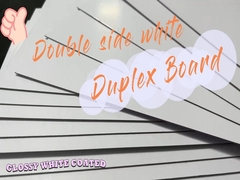 Panneau duplex enduit blanc double face en carton blanc 1 mm 540 g/m²