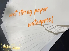 65 grammes de papier blanc imperméable à l'eau recouvert d'un côté pour étiquette de bière
