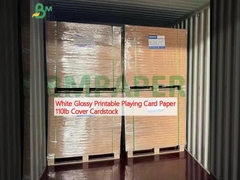 Papier de cartes à jouer blanc brillant imprimable 110lb Cartable de couverture