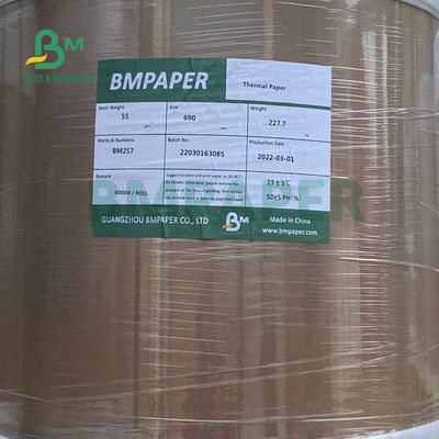 papier thermosensible du petit pain 55gsm enorme pour des imprimantes de position 565mm x 6000m