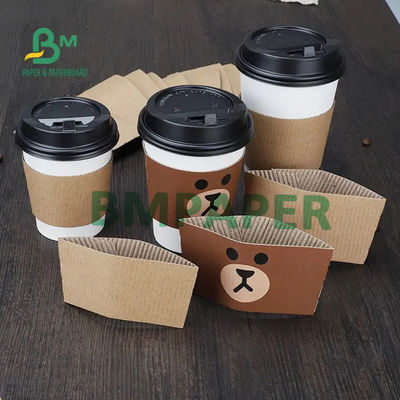 Feuilles à mur unique de carton ondulé d'e cannelure pour la couverture de tasse de café de Brown