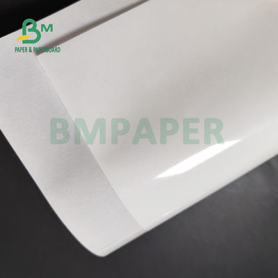 Autocollant adhésif blanc brillant 75gsm de papier 80gsm pour le revêtement moulé latéral du supermarché un