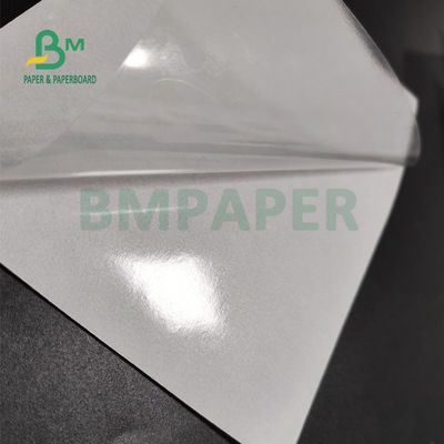 Autocollant adhésif blanc brillant 75gsm de papier 80gsm pour le revêtement moulé latéral du supermarché un