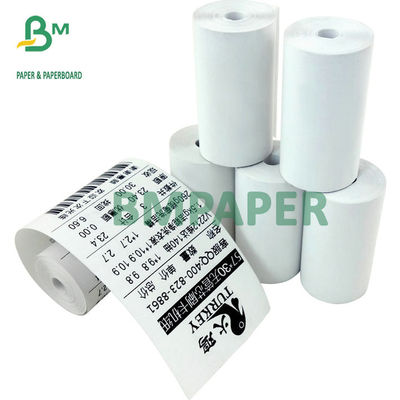 Petit pain blanc élevé de papier thermosensible de caisse enregistreuse 48g 55g pour la machine de position
