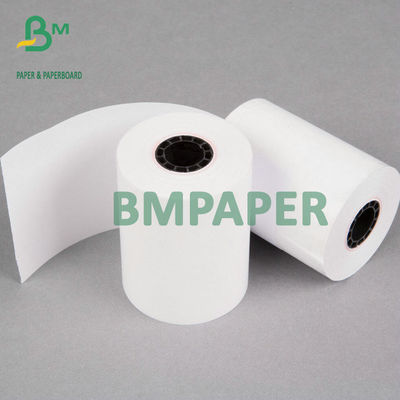Petit pain blanc élevé de papier thermosensible de caisse enregistreuse 48g 55g pour la machine de position