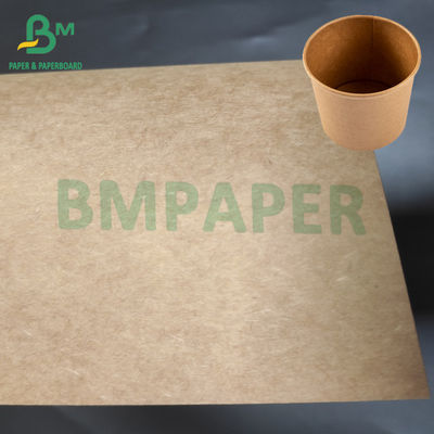 Bol de soupe naturel dégradable à actions de tasse de FDA Brown Papier d'emballage 250gsm de papier