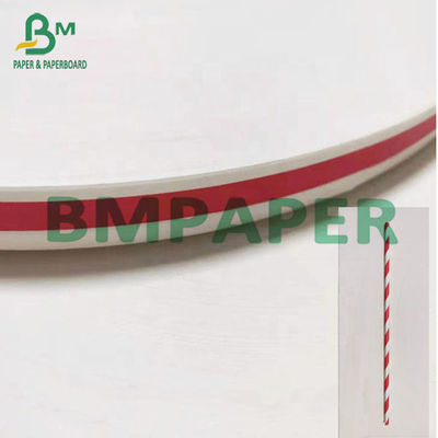 La catégorie comestible blanche imprimée jetable empaquettent 13mm Straw Paper Roll For Drinking