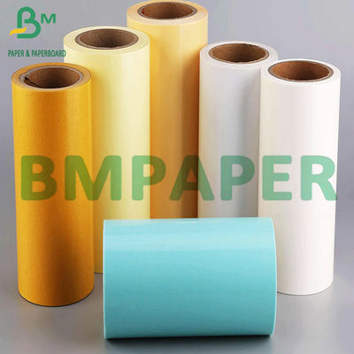 petit pain enorme de papier déclencheur de l'alimentation en papier de l'auto-collant 60g de papier enduit de silicone blanc bleu