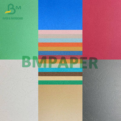 110gm Papier de couverture de reliure Deux côtés Texture en cuir A1 A2 A3 A4 A5 Couleur en relief