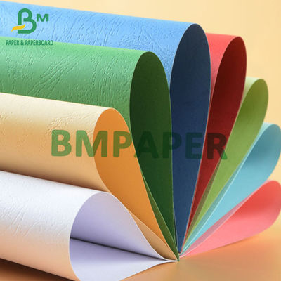 110gm Papier de couverture de reliure Deux côtés Texture en cuir A1 A2 A3 A4 A5 Couleur en relief