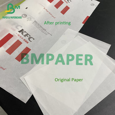 50 g de papier inoxydable, imprimable pour les aliments, enveloppe blanche pour hamburger, emballage pour sandwich