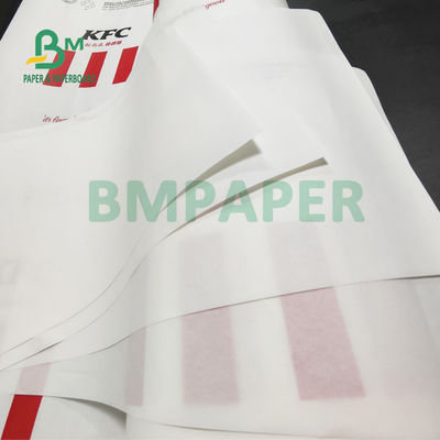 50 grammes de papier blanc blanchi résistant à la graisse pour l'emballage alimentaire de KFC