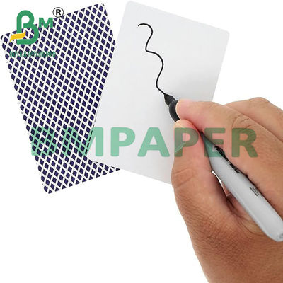 52x74cm Papier blanc de cartes à jouer pour les cartes de jeu DIY avec noyau bleu