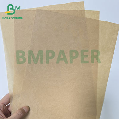 40 gm 60 gm papier d'emballage à l'huile brune non blanchi à l'épreuve de l'huile alimentaire