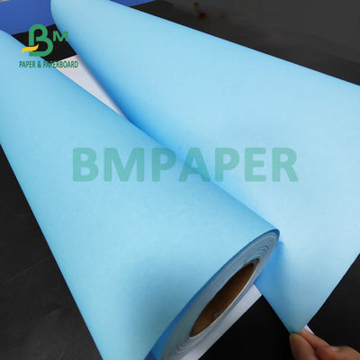 80gr papier bleu en rouleau arrière blanc pour le dessin d'ingénierie CAO 880mm x 150m 3'' cœur