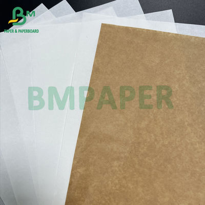 40 gsm + 10 gsm PE Papier d'emballage de sucre brun blanc non blanchi Rouleau de papier de boucherie