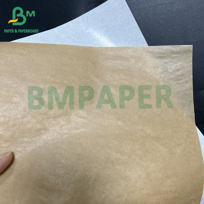 40 gsm + 10 gsm PE Papier d'emballage de sucre brun blanc non blanchi Rouleau de papier de boucherie