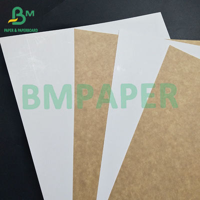Papeterie en carton recouverte de papier Kraft à l'arrière Blanc à l'avant recouvert de papier Kraft à l'arrière Rouleaux de papier pour emballage de boissons en conserve