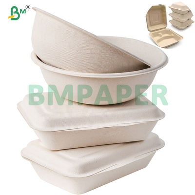 130g 300g Cartouche de canne à sucre naturelle Papier de pâte à papier pour les plats alimentaires Rouleaux Carton biodégradable
