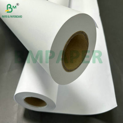 80 grammes de papier blanc non recouvert en rouleau d'ingénierie avec un noyau de 36 pouces x 50 yards ".