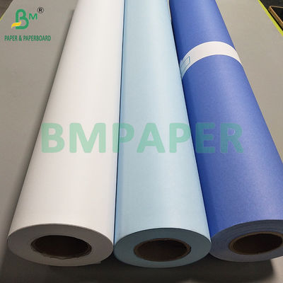 20LB 24&quot; à face unique bleu clair violet CAD Plotter Engineering Bonds rouleaux de papier