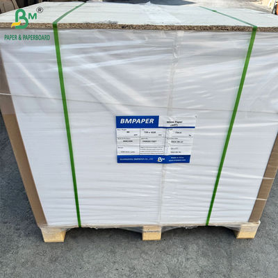 80 gm Papier d'art blanc brillant recouvert d'un côté pour étiquette 65 x 95 cm