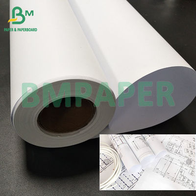 80GSM papier de traceur d'obligations CAO blanc non recouvert pour le dessin de construction