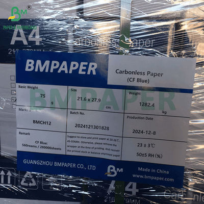 Papier blanc CB CFB CF prépercé sans carbone de haute qualité de 20 livres 21 livres