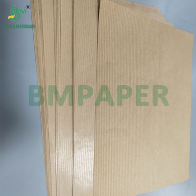 Papier artisanal brun à nervures de 60 grammes pour l'emballage de cadeaux résistant aux larmes 70 x 100 cm