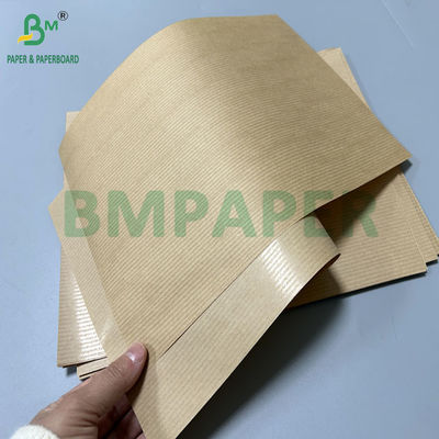 60 grammes 30 pouces Largeur 1 côté MG Papier kraft à côtes brun pur Pour emballage