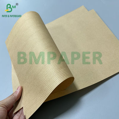 60 grammes 30 pouces Largeur 1 côté MG Papier kraft à côtes brun pur Pour emballage