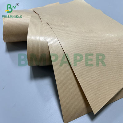 60 grammes 30 pouces Largeur 1 côté MG Papier kraft à côtes brun pur Pour emballage