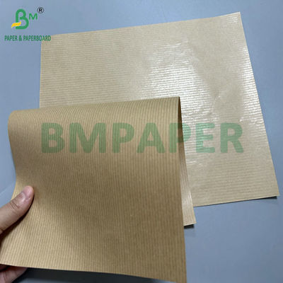 60 gm 70 gm 70 x 100 cm Marron revêtu d'un côté de papier kraft côtelé pour sacs d'emballage alimentaire