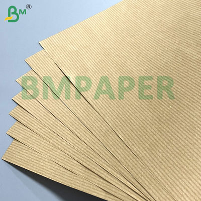 60gm Papier kraft à rayures brun brun brillant et lisse pour l'emballage de nourriture artisanat / bricolage