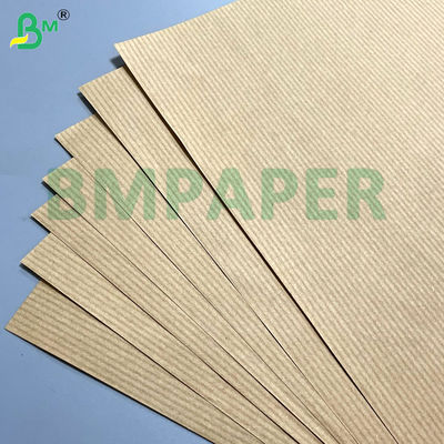 60gm Papier kraft à rayures brun brun brillant et lisse pour l'emballage de nourriture artisanat / bricolage