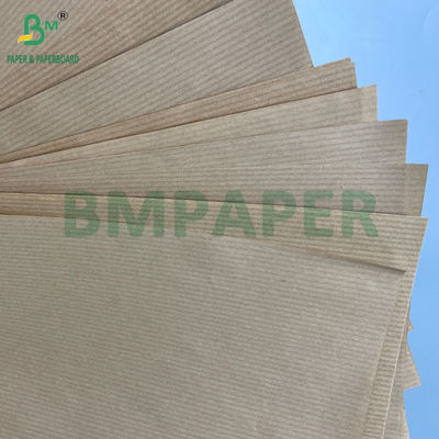 40GSM 50GSM 60GSM Rouleaux de papier kraft brun à côtes rayées 750MM 1000MM