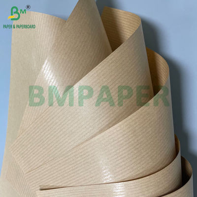 40GSM 50GSM 60GSM Rouleaux de papier kraft brun à côtes rayées 750MM 1000MM
