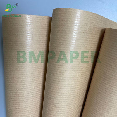 40GSM 50GSM 60GSM Rouleaux de papier kraft brun à côtes rayées 750MM 1000MM