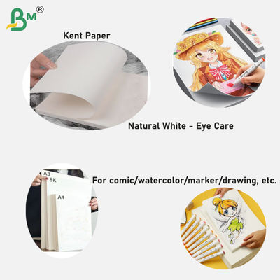 Papier Kent Blanc Naturel 200gsm 210gsm pour Art Comic 4k 8k 270mm×390mm