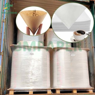 Rouleau de papier filtre à café blanchi/non blanchi de qualité alimentaire 40GSM 50GSM 1200mm