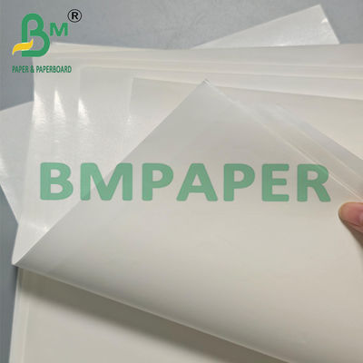 Papier kraft blanc PE enduit imperméable 35-70gsm 500x700mm pour emballage de boîtes alimentaires