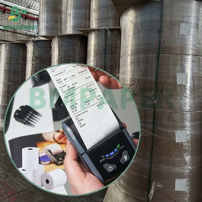 Rouleaux de papier thermique direct couchés 80GSM 90GSM pour caisse enregistreuse 490MM