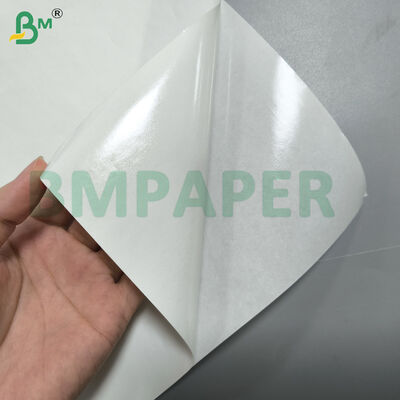 Rouleau de papier thermique autocollant 70gsm imperméable pour étiquettes de codes-barres